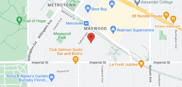map of 1206 6461 TELFORD AVENUE